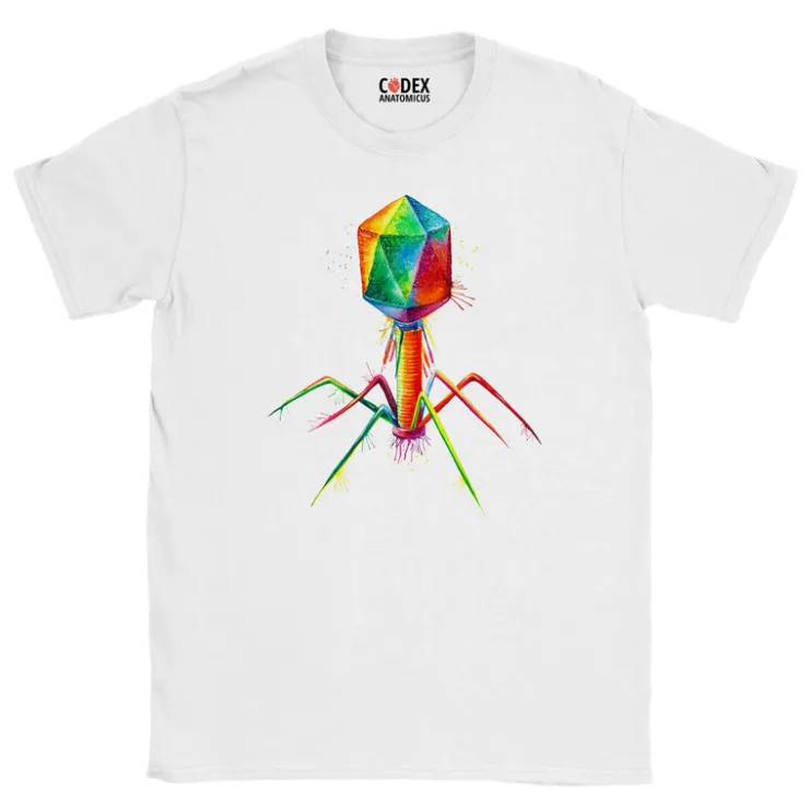 T-shirt Unisexe Bacteriophage - Aquarelle-Codex Anatomicus Sale