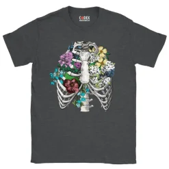 T-shirt Unisexe Cage Thoracique - Floral-Codex Anatomicus Discount