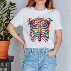 T-shirt Unisexe Cage Thoracique - Aquarelle-Codex Anatomicus Best