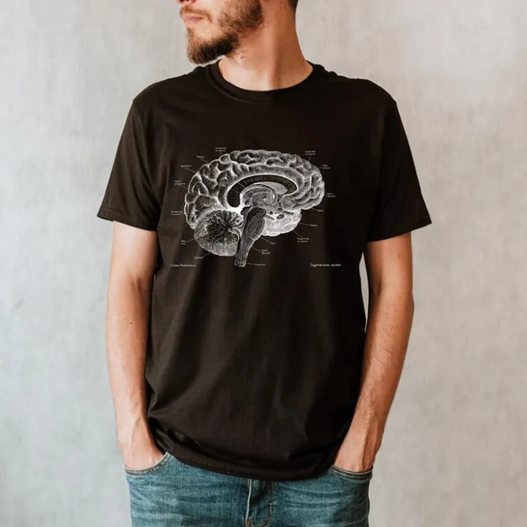 T-shirt Unisexe Cerveau - Chalkboard-Codex Anatomicus Outlet