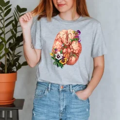T-shirt Unisexe Cerveau - Floral-Codex Anatomicus Clearance