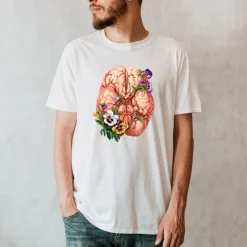 T-shirt Unisexe Cerveau - Floral-Codex Anatomicus Clearance