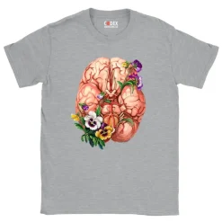 T-shirt Unisexe Cerveau - Floral-Codex Anatomicus Clearance