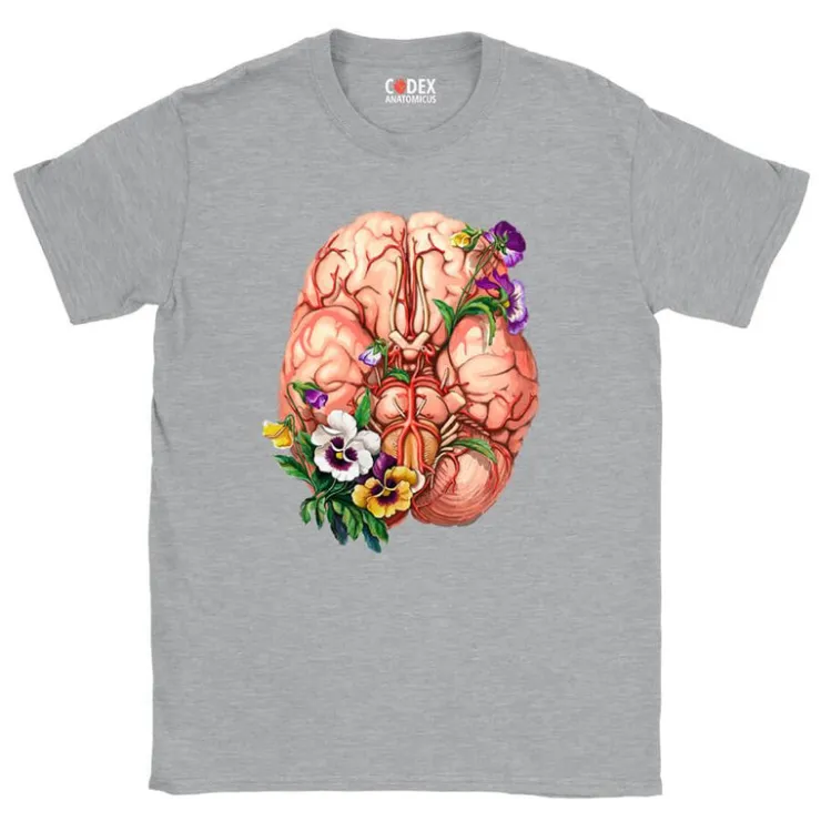 T-shirt Unisexe Cerveau - Floral-Codex Anatomicus Clearance