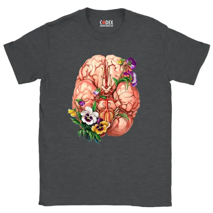 T-shirt Unisexe Cerveau - Floral-Codex Anatomicus Clearance