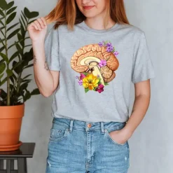 T-shirt Unisexe Cerveau II - Floral-Codex Anatomicus New