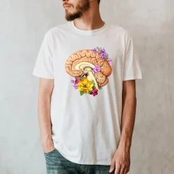 T-shirt Unisexe Cerveau II - Floral-Codex Anatomicus New