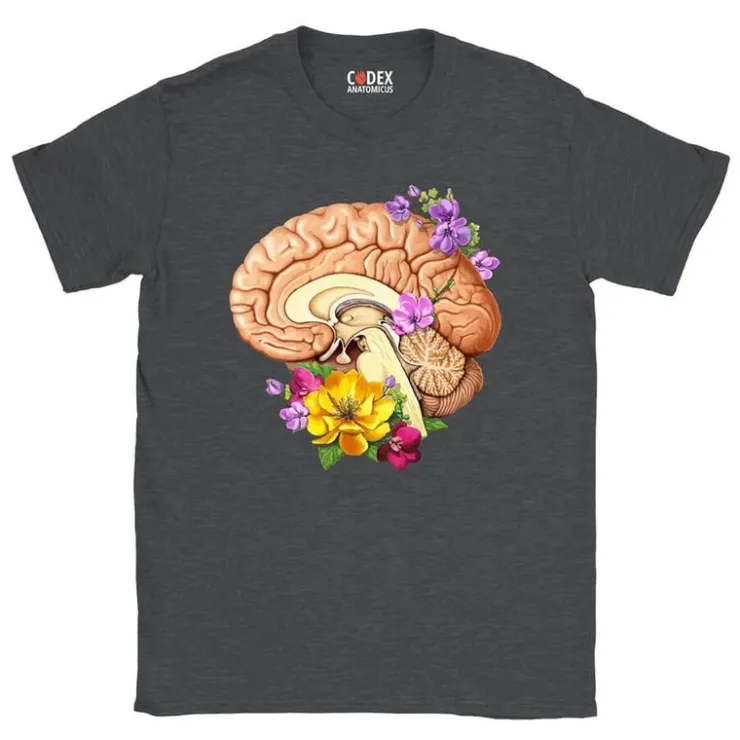 T-shirt Unisexe Cerveau II - Floral-Codex Anatomicus New