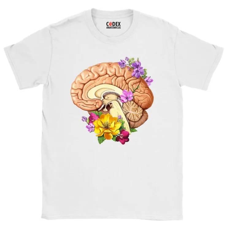 T-shirt Unisexe Cerveau II - Floral-Codex Anatomicus New