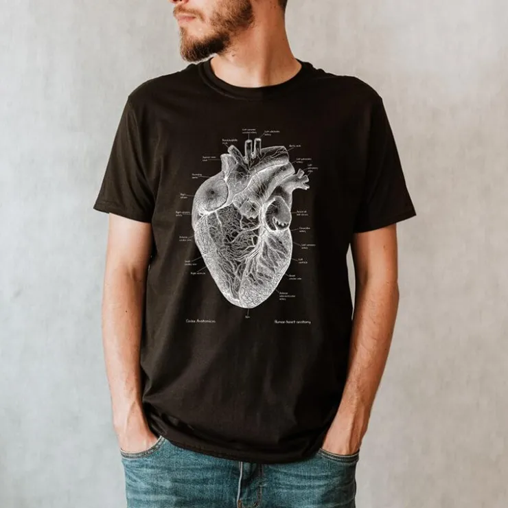 T-shirt Unisexe Coeur - Chalkboard-Codex Anatomicus Hot