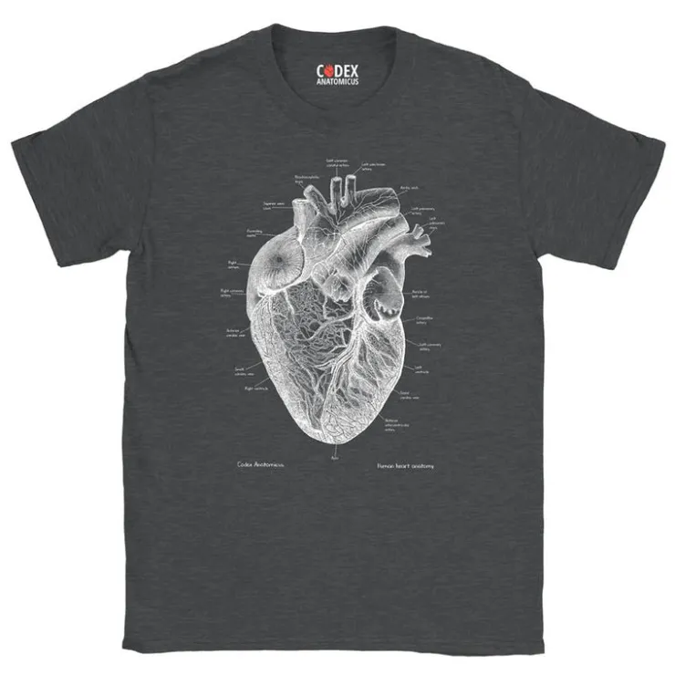 T-shirt Unisexe Coeur - Chalkboard-Codex Anatomicus Hot