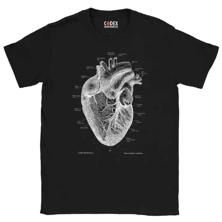 T-shirt Unisexe Coeur - Chalkboard-Codex Anatomicus Hot