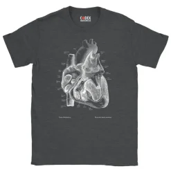 T-shirt Unisexe Coeur II - Chalkboard-Codex Anatomicus Hot