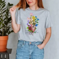 T-shirt Unisexe Cœur - Floral-Codex Anatomicus Outlet
