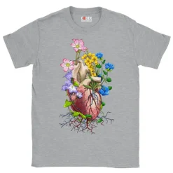 T-shirt Unisexe Cœur - Floral-Codex Anatomicus Outlet