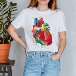 T-shirt Unisexe Cœur II - Aquarelle-Codex Anatomicus Best