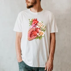 T-shirt Unisexe Cœur II - Floral-Codex Anatomicus Online