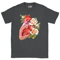 T-shirt Unisexe Cœur II - Floral-Codex Anatomicus Online