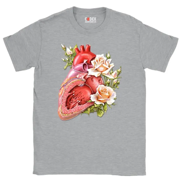 T-shirt Unisexe Cœur II - Floral-Codex Anatomicus Online