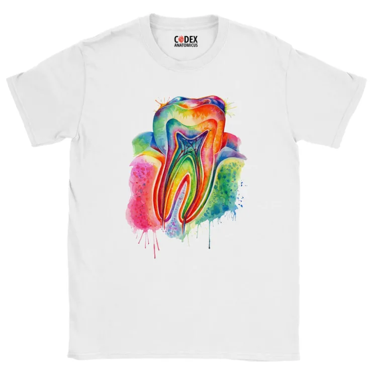 T-shirt Unisexe de Dent - Aquarelle-Codex Anatomicus Clearance