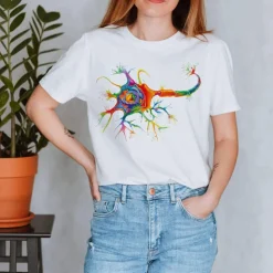 T-shirt Unisexe Neuron - Aquarelle-Codex Anatomicus Hot