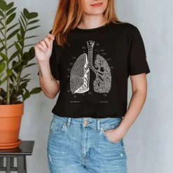 T-shirt Unisexe Poumons - Chalkboard-Codex Anatomicus New