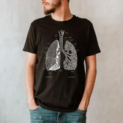 T-shirt Unisexe Poumons - Chalkboard-Codex Anatomicus New