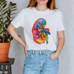 T-shirt Unisexe Rein - Aquarelle-Codex Anatomicus Outlet