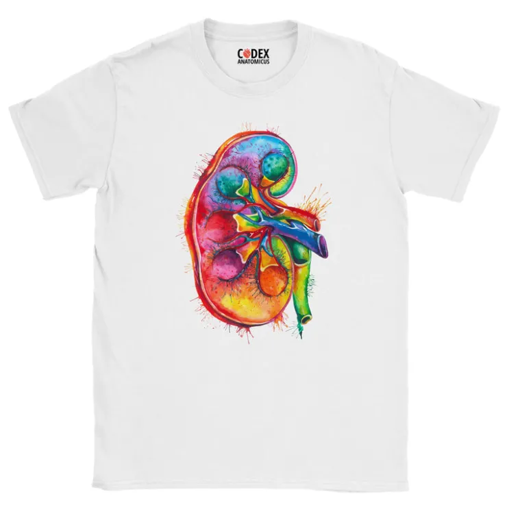 T-shirt Unisexe Rein - Aquarelle-Codex Anatomicus Outlet