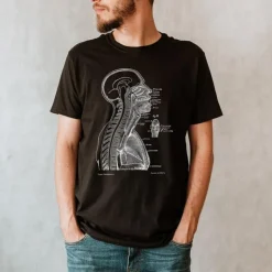 T-shirt Unisexe Section de Tête - Chalkboard-Codex Anatomicus Clearance