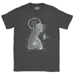 T-shirt Unisexe Section de Tête - Chalkboard-Codex Anatomicus Clearance