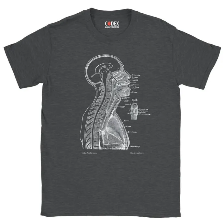 T-shirt Unisexe Section de Tête - Chalkboard-Codex Anatomicus Clearance