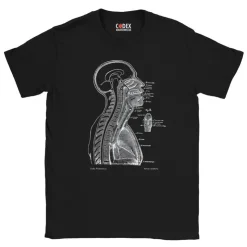 T-shirt Unisexe Section de Tête - Chalkboard-Codex Anatomicus Clearance