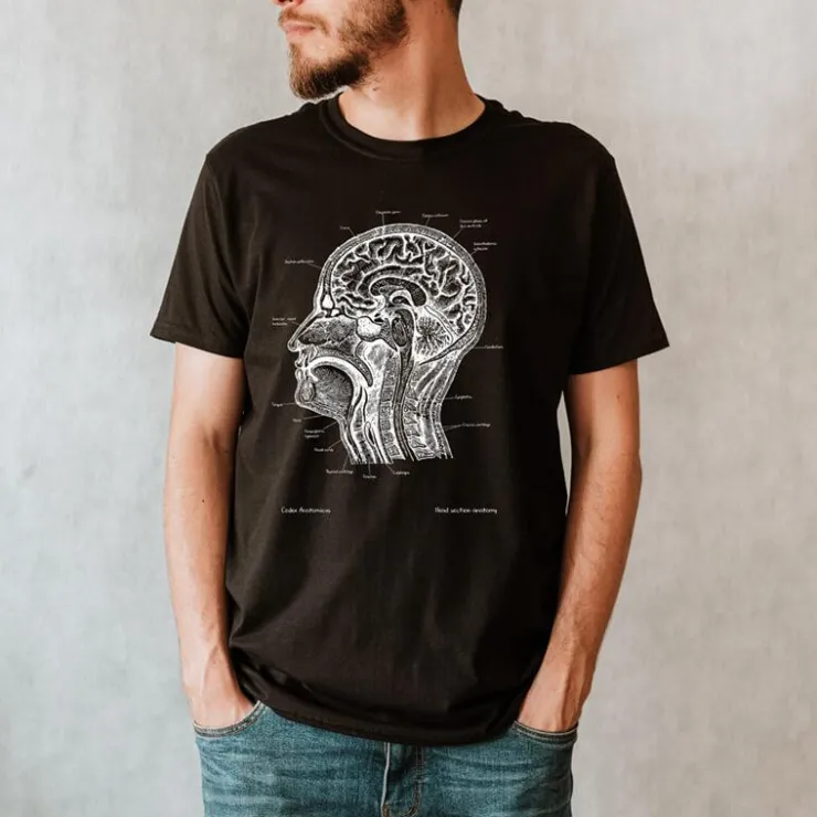 T-shirt Unisexe Tête - Chalkboard-Codex Anatomicus Outlet