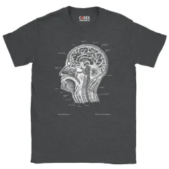 T-shirt Unisexe Tête - Chalkboard-Codex Anatomicus Outlet