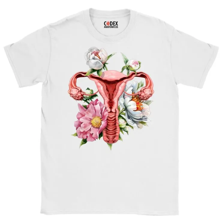T-shirt Unisexe Utérus - Floral-Codex Anatomicus