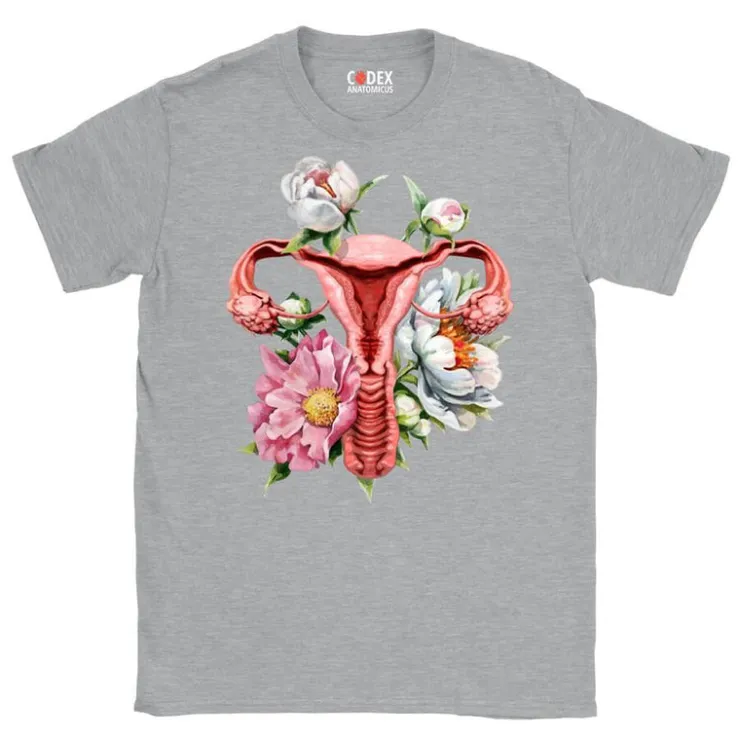 T-shirt Unisexe Utérus - Floral-Codex Anatomicus