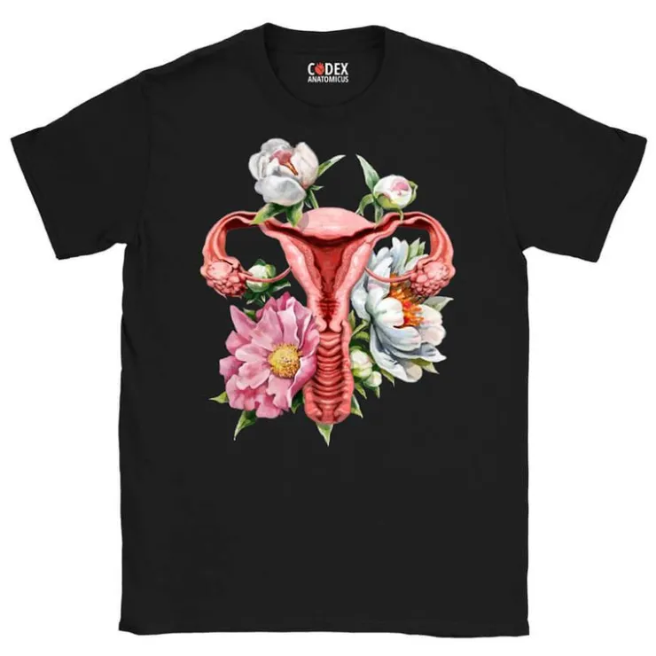 T-shirt Unisexe Utérus - Floral-Codex Anatomicus